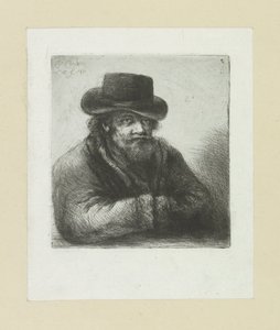 Vieil homme avec barbe et chapeau (série: L