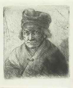 Vieil homme avec un bonnet - Jan Chalon