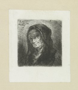 Vieille femme avec un voile noir