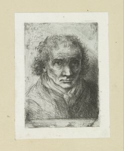 Homme adulte avec une écharpe (The Compleat Work of Etchings by John Chalon)