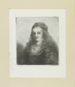 Femme avec un collier de perles dans les cheveux - Jan Chalon