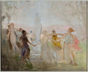 Esquisse pour le tableau « Procession autour de la statue de la Vénus de Milo » - Jan Ciągliński