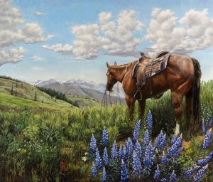 Cheval dans un alpage - Jan Clizer