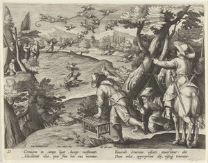 Chasse aux corbeaux et aux étourneaux - Jan Collaert (II)