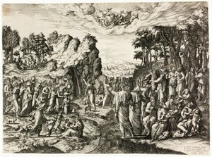 Moïse frappant le rocher - Jan Collaert I