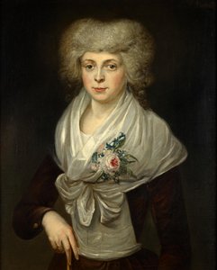 Portrait de femme avec des fleurs - Jan Cornelis Mertens