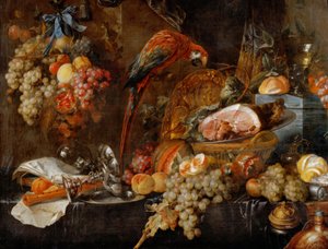 Nature morte avec perroquet