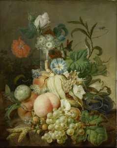 Nature morte avec des fleurs et des fruits