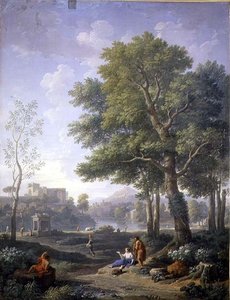 Vue de caprice avec un belvédère - Jan Frans van Bloemen