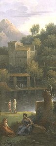 Figures dans un paysage classique - Jan Frans van Bloemen