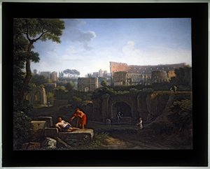 Ensemble de quatre caprices; (2) Colisée et Arc de Constantin - Jan Frans van (1662 1749) Bloemen
