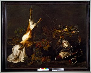 Nature morte de fruits et gibier