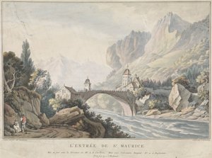Vue du pont de Saint Maurice en Suisse - Jan Gerard Waldorp