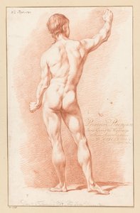 Homme nu debout vu de dos (1er prix 1767) - Jan Gerard Waldorp