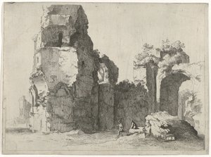Ruines romaines avec deux figures