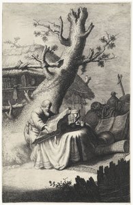 Saint Jérôme lisant sous un arbre - Jan Gillisz. van Vliet