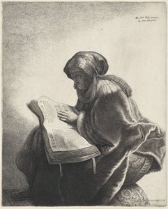 Vieille femme lisant