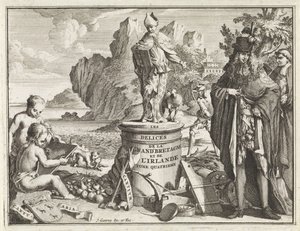Piédestal avec Saint Thomas Becket (Page de titre pour J. Beeverell, Les délices de la Grande-Bretagne et de l