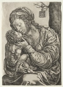 La Vierge assise au pied d