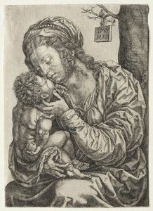 La Vierge assise au pied d