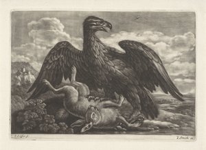 Un aigle sur un lièvre - Jan Griffier (I) (attributed to workshop of)
