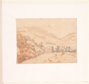 Paysage vallonné avec vue sur un village - Jan Griffier (I)