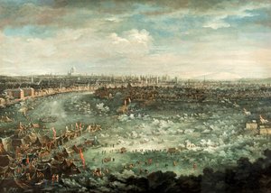 La Tamise pendant le grand gel de 1739 - Jan Griffier II
