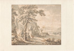 Paysage avec voyageurs à pied - Jan Hackaert