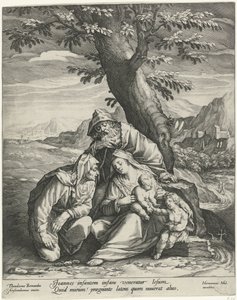 Sainte Famille avec Élisabeth et Jean-Baptiste - Jan Harmensz. Muller