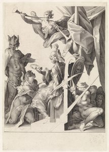Mercure conduit de jeunes artistes vers Minerve - Jan Harmensz. Muller