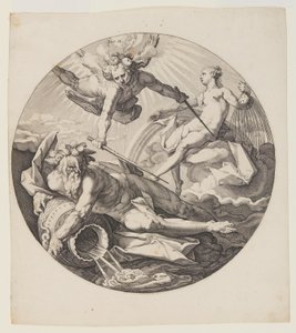 Le deuxième jour, planche 3, de La création du monde - Jan Harmensz. Muller