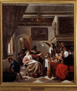 Comme chantent les vieux, les petits gazouillent - Jan Havicksz. Steen