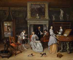 Intérieur fantastique avec Jan Steen et la famille de Gerrit Schouten, c.1659-60 - Jan Havicksz. Steen