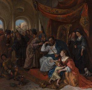 Moïse et la couronne de Pharaon, vers 1670 - Jan Havicksz. Steen
