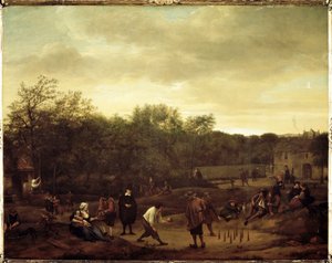 Paysans jouant aux boules en Hollande - Jan Havicksz. Steen