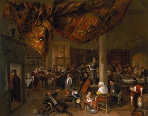 Un mariage villageois avec des fêtards et une fête dansante, 1671