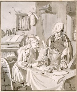 Deux hommes discutant d