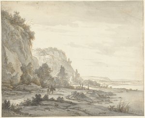 Vallée fluviale large avec des montagnes escarpées - Jan Hulswit