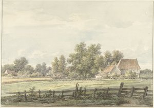 Paysage avec ferme - Jan Hulswit