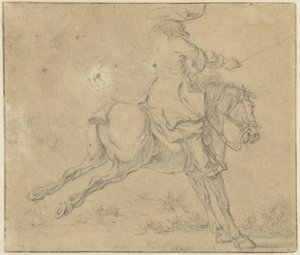 Cavalier sur un cheval cabré - Jan Jacobsz van der Stoffe