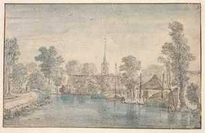 Village sur une Rivière - Jan Jansz den Uyl