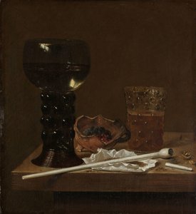 Nature morte avec Roemer, verre à bière et pipe