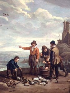 Pêcheurs sur une plage - Jan Josef the Elder Horemans