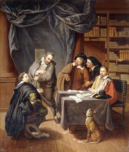 La préparation des contrats de mariage - Jan Josef the Younger Horemans