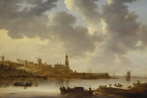 Vue à travers le Rhin à Rhenen