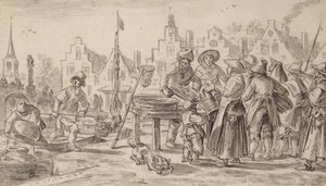 Marché aux poissons, 1624 - Jan Josephsz van Goyen