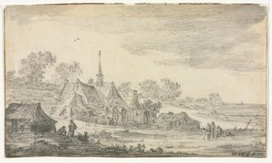 Groupe de bâtiments sur un rivage, 1653