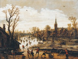 Les Patineurs - Jan Josephsz van Goyen