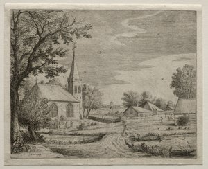 Église du village - Jan Josephsz van Goyen