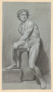 Homme nu assis, vu de face (1er prix 1791) - Jan Kamphuijsen